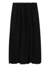Y's Black Side Elastic Maxi Skirt In Black