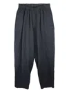 Y's Elastic-waist Wool Trousers In Black