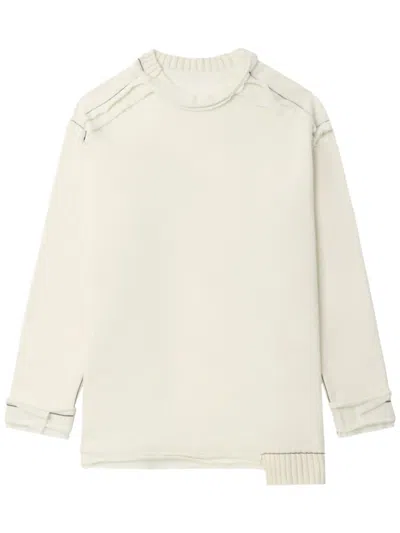 Y's Exposed-seam Jumper In White