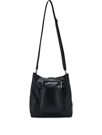 Y's External-pocket Crossbody Bag In Black