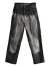 Y's Faded-effect Trousers In Gray