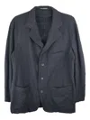 Y's Felted Three-pocket Blazer In Black