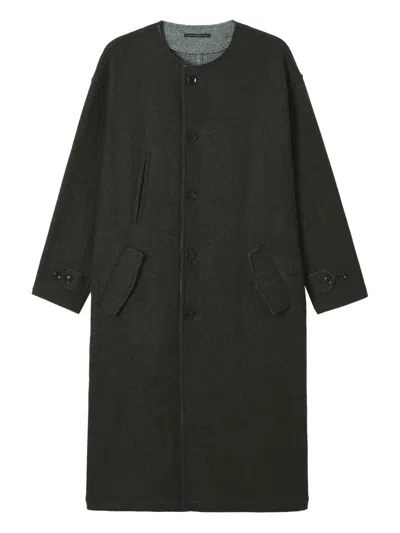 Y's Flap-pocket Single-breasted Coat In Black
