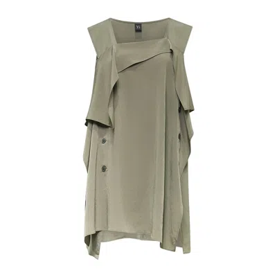 Y's Flare Sleeveless Top In Burgundy