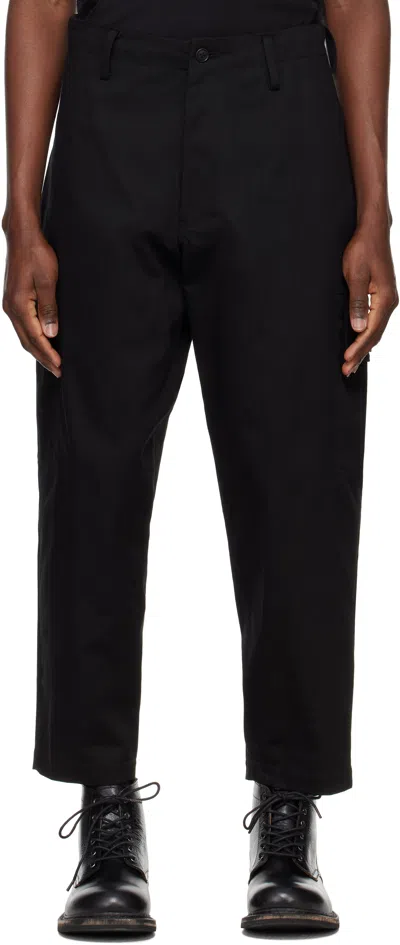 Ys For Men Black Katsuragi Cargo Pants In 1 Black