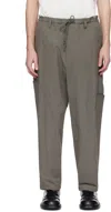Ys For Men Gray Cotton Cargo Pants In 1 Grey