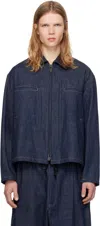 Ys For Men Navy Color Combi Stitch Denim Jacket In 1 Indigo