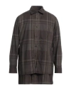 Ys For Men Y's For Men Man Shirt Dark Brown Size 3 Cotton, Silk In Brown