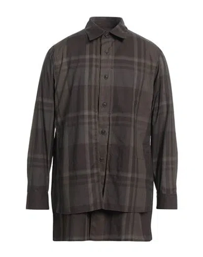 Ys For Men Y's For Men Man Shirt Dark Brown Size 3 Cotton, Silk