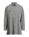 Ys For Men Y's For Men Man Shirt Grey Size 4 Linen, Cotton In Gray