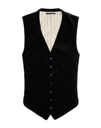 Ys For Men Y's For Men Man Tailored Vest Black Size 4 Cotton, Polyester