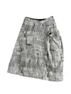 Y's Frayed Check-pattern Midi Skirt In White
