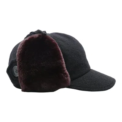 Y's Fur Earmuff Cap In Black
