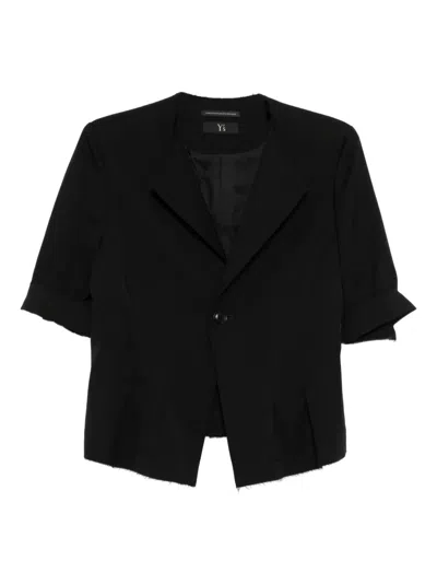 Y's Gabardine Blazer In Black