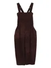 Y's Garment-dyed Jumpsuit In Brown