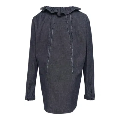 Y's Gather Collar Shirt In Gray