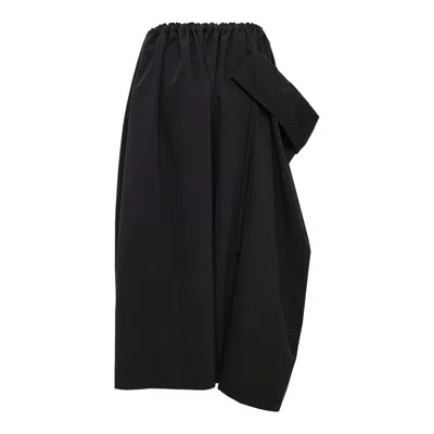Y's Gathered Skirt In Black