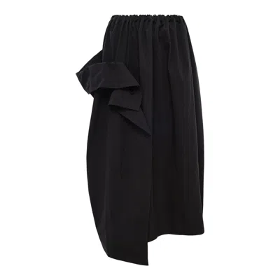 Y's Gathered Skirt In Black