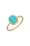 Ys Gems Arizona Turquoise Bezel Ring In Blue