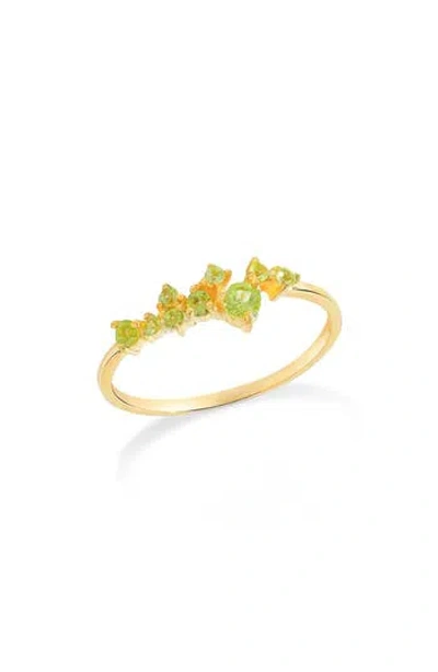 Ys Gems Asymmetric Gemstone Band Ring In Gold