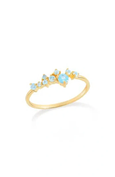 Ys Gems Asymmetric Gemstone Band Ring In Gold
