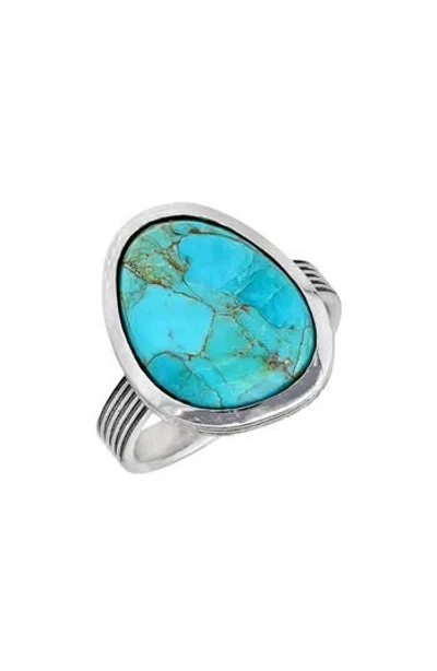 Ys Gems Bezel Set Mohave Turquoise Ring
