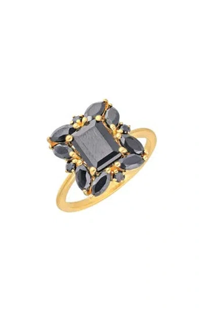 Ys Gems Black Onyx Cluster Ring