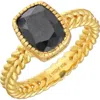 Ys Gems Black Onyx Ring In Black