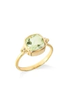 Ys Gems Dahlia Ring In Green