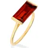 Ys Gems Emerald Cut Garnet Solitaire Ring In Gold
