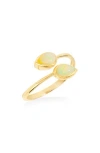 Ys Gems Gemstone Bypass Ring In Yellow