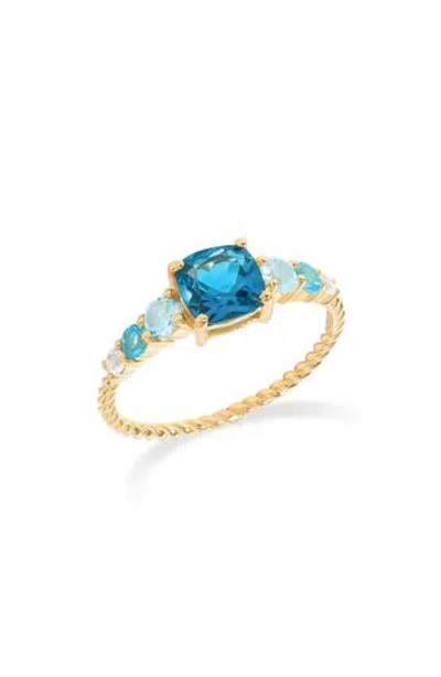Ys Gems Gemstone Twist Band Ring In Gold