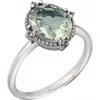 Ys Gems Green Amethyst Ring In Green