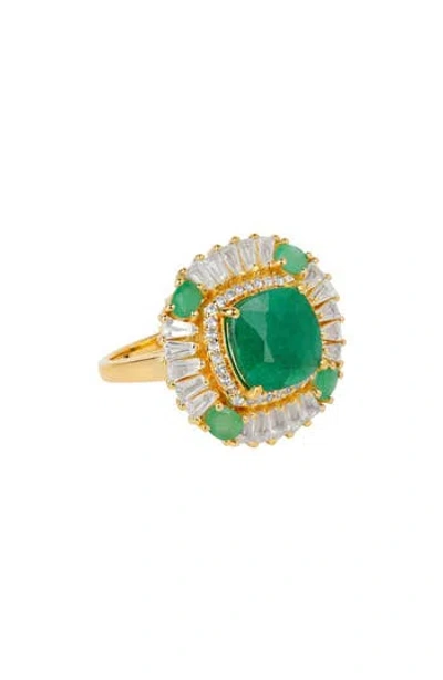 Ys Gems Green Beryl Cocktail Ring