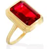 Ys Gems Lab Created Ruby Ring In Gold