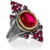 Ys Gems Lab Created Ruby Statement Ring In Pink