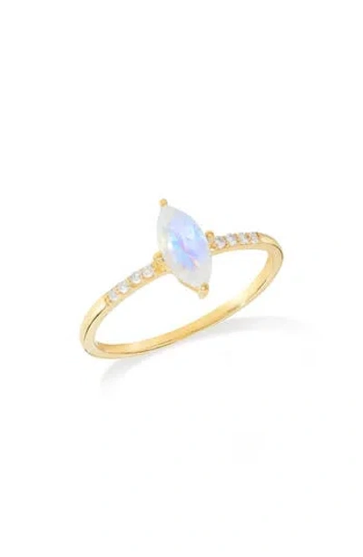 Ys Gems Marquis Gemstone Ring In Gold