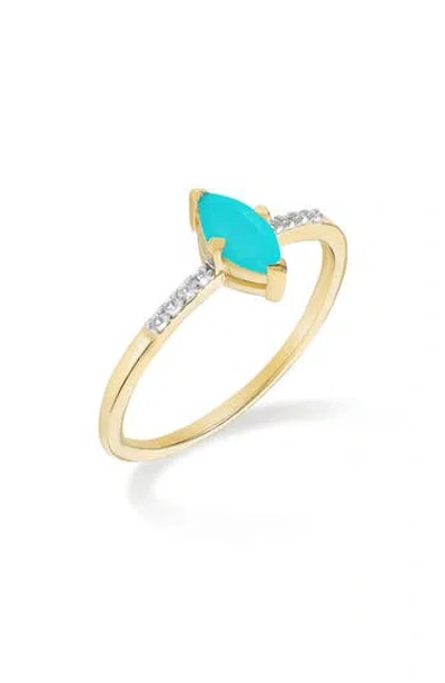 Ys Gems Marquis Gemstone Ring In Gold
