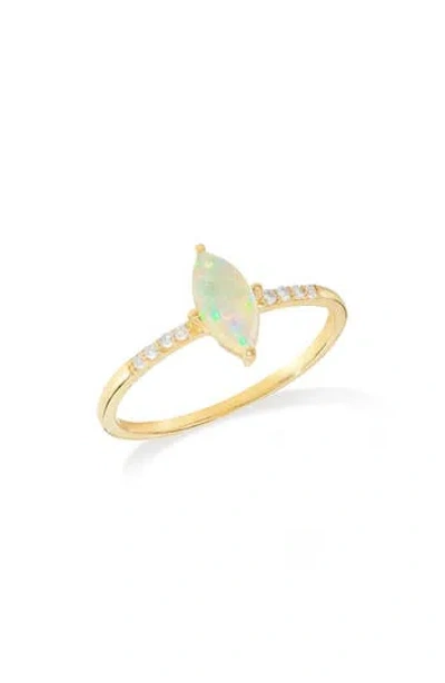Ys Gems Marquis Gemstone Ring In Gold