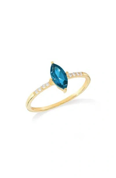 Ys Gems Marquis Gemstone Ring In Gold