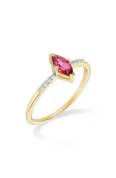 Ys Gems Marquis Gemstone Ring In Gold