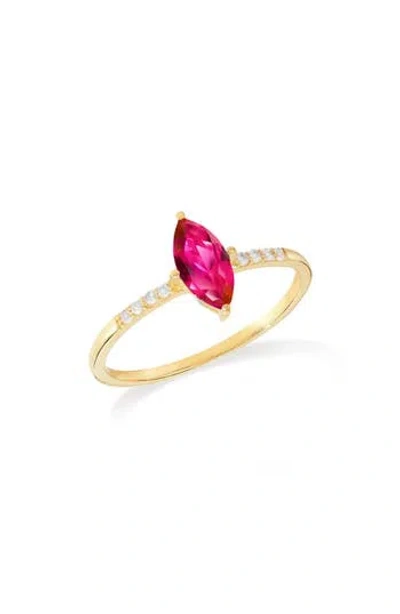 Ys Gems Marquis Gemstone Ring In Gold
