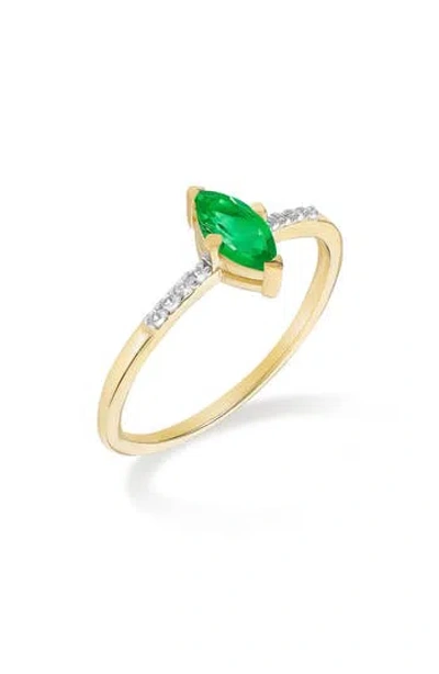 Ys Gems Marquis Gemstone Ring In Gold