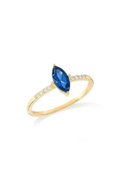 Ys Gems Marquis Gemstone Ring In Gold