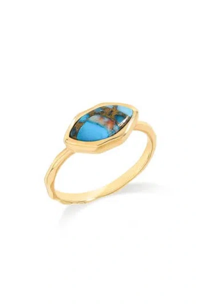 Ys Gems Marquis Stone Ring In Gold