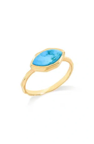Ys Gems Marquis Stone Ring In Gold