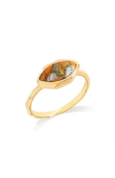 Ys Gems Marquis Stone Ring In Gold