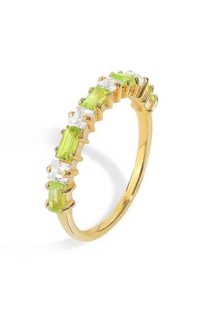 Ys Gems Mixed Gemstone Ring In Green