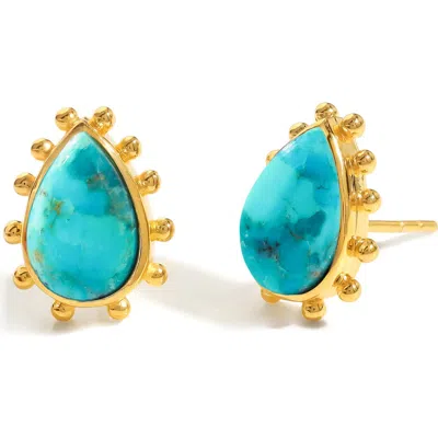 Ys Gems Mohave Turquoise Drop Earrings In Multi
