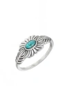 Ys Gems Mohave Turquoise Leaf Ring